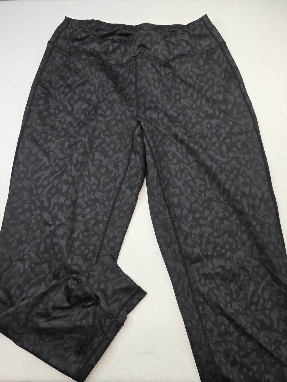 Promover Women's Leggings Joggers Black Leopard Print Size XL CV-3762